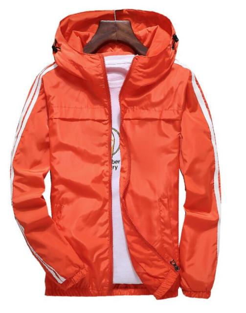 Men's Striped Windbreaker Jacket
