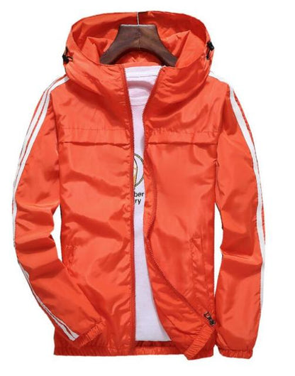 Men's Striped Windbreaker Jacket
