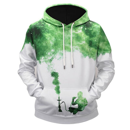 Unisex Men's/Women's 3D Printed Smoke Hooded Sweatshirt