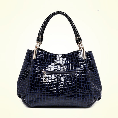 Women's Crocodile Print Leather Handbag