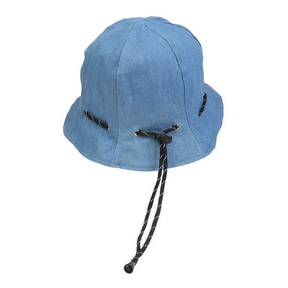 Women's Drawstring Denim Bucket Hat