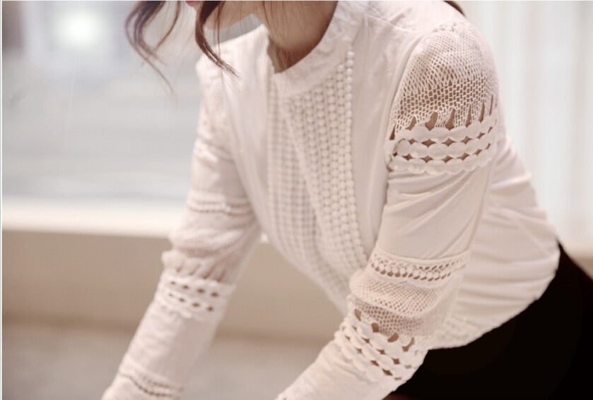 Women's Long Sleeve Embroidered Blouse