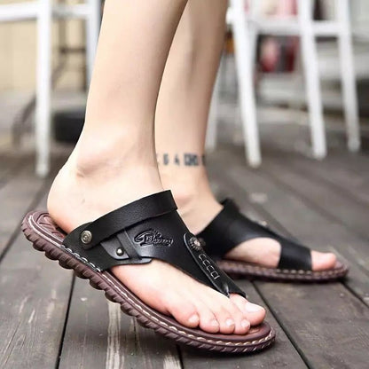 Men's Leather Open-Toes Sandals