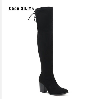 Women's Knee-High Heel Boots