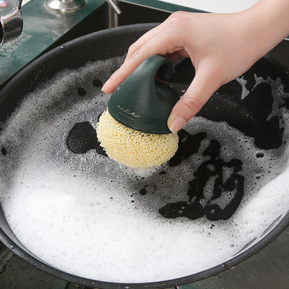 Short Handle Pot Brush Dish Washing Brush Household Kitchen Pot Brush Cleaning Ball Does Not Lose Wire Stove Decontamination Oil Stain Brush