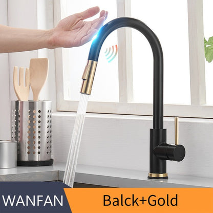 Stainless Steel Pull-Out Kitchen Faucet