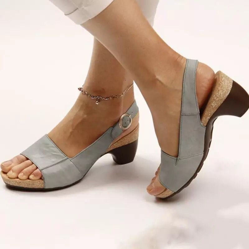 Women's Fish Mouth Heel Sandals