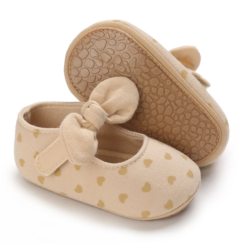 Girl's Infant/Toddler Hearts or Stars Bow Non-Slip Shoes