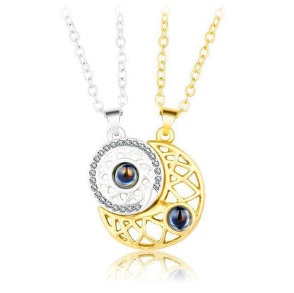 Couple's Sun and Moon Necklace