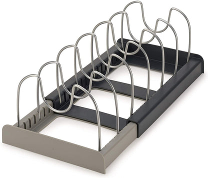 Kitchen Supplies Storage Rack Tabletop Telescopic Pot Cover Rack Kitchen Utensils Storage Rack Drainage Tray Telescopic Drawer Organizer