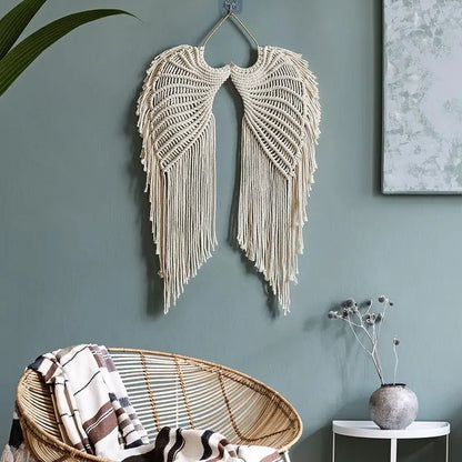 Woven Angel Wings Hanging Decor