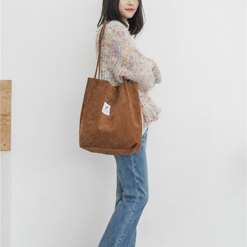 Women's Corduroy Shoulder Bag