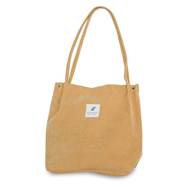 Women's Corduroy Shoulder Bag