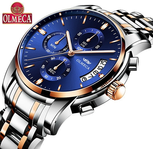 Men's Olmeca Alloy Waterproof Watch