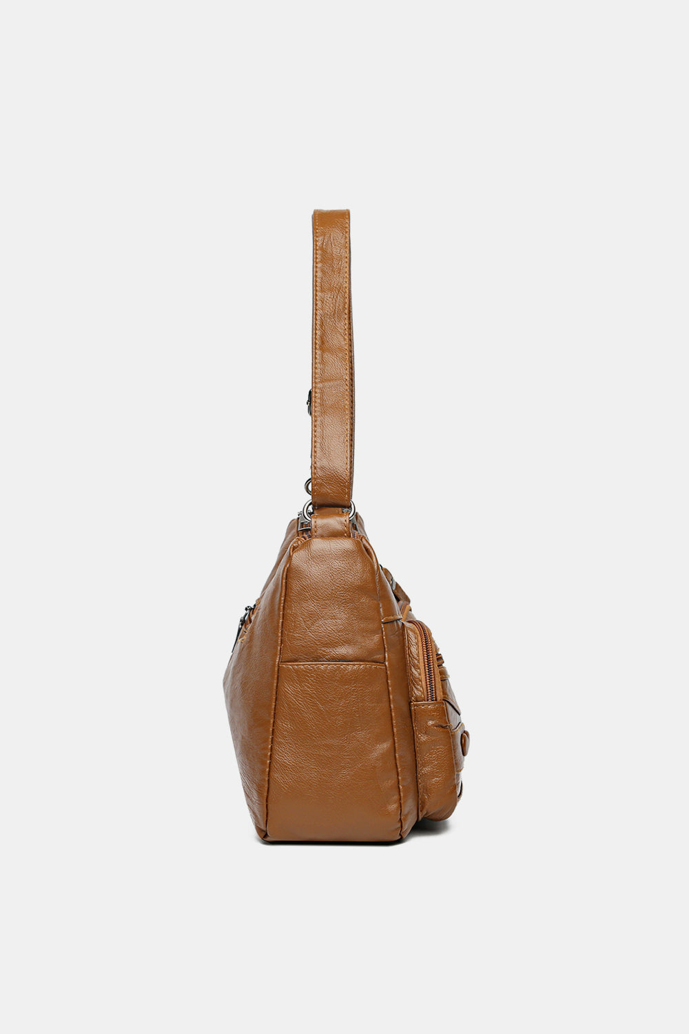 Medium-Size Leather Adjustable Strap Shoulder Bag