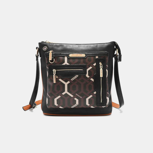 Nicole Lee Geometric Pattern Crossbody Bag