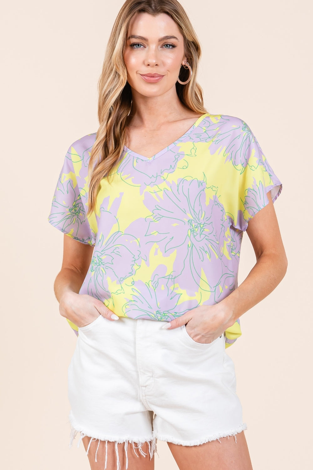 Women's Floral Short Sleeve T-Shirt