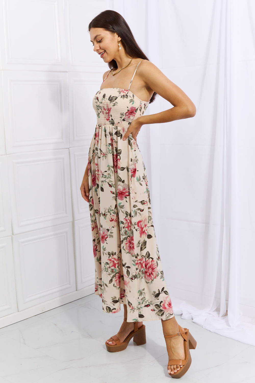 Hold Me Tight Sleeveless Floral Maxi Dress