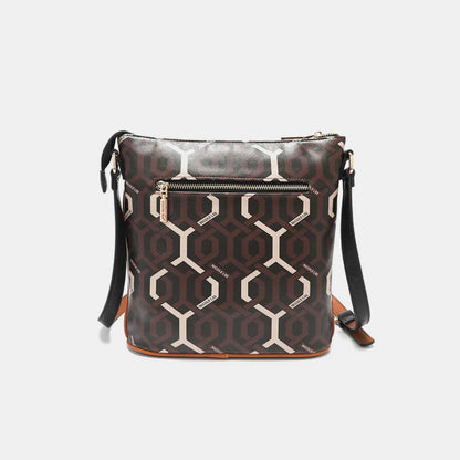 Nicole Lee Geometric Pattern Crossbody Bag