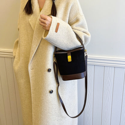 Women's Leather Bucket Crossbody Bag