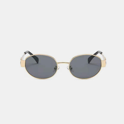 Unisex Men's/Women's Metal Frame Oval Sunglasses