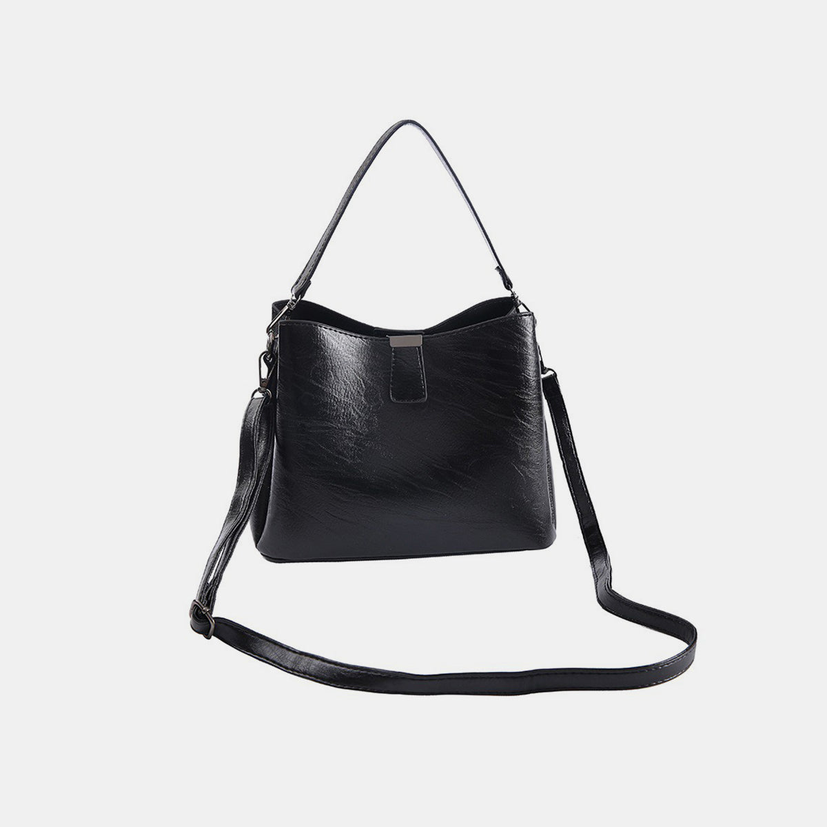 Vegan Leather Bucket Shoulder Bag