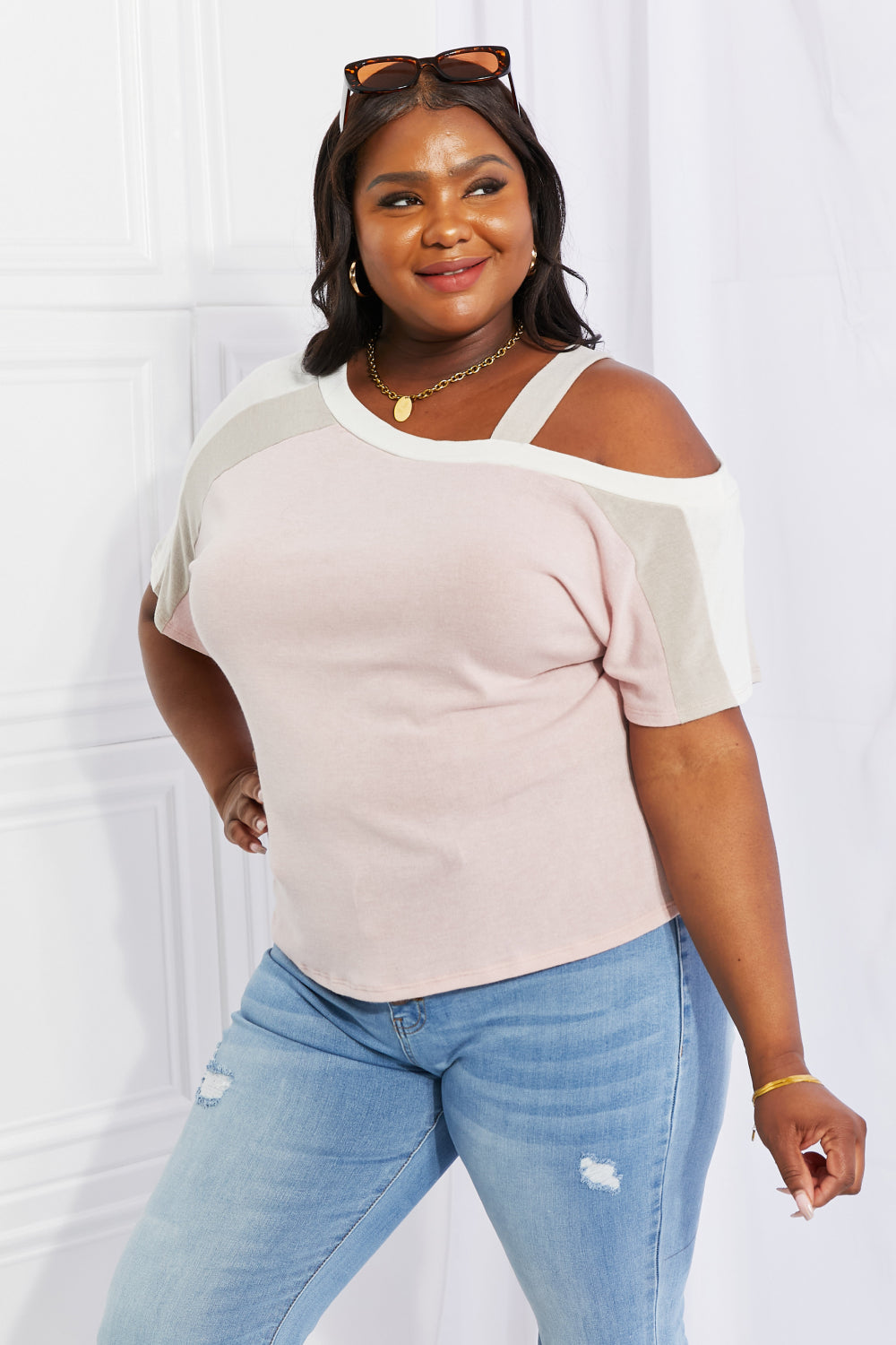 Women's Something Simple Cold Shoulder Top