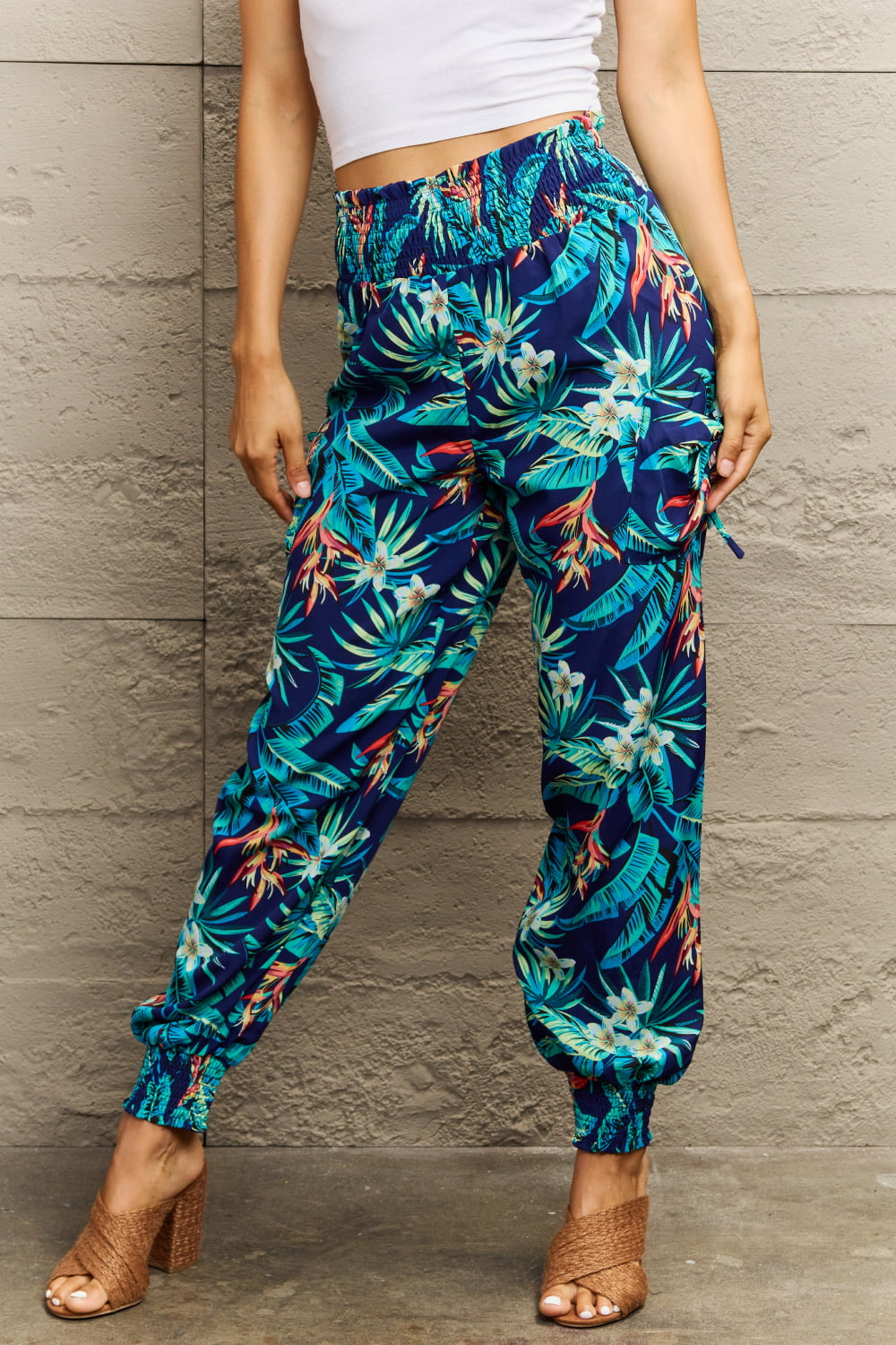 Women's Plant Print Joggers