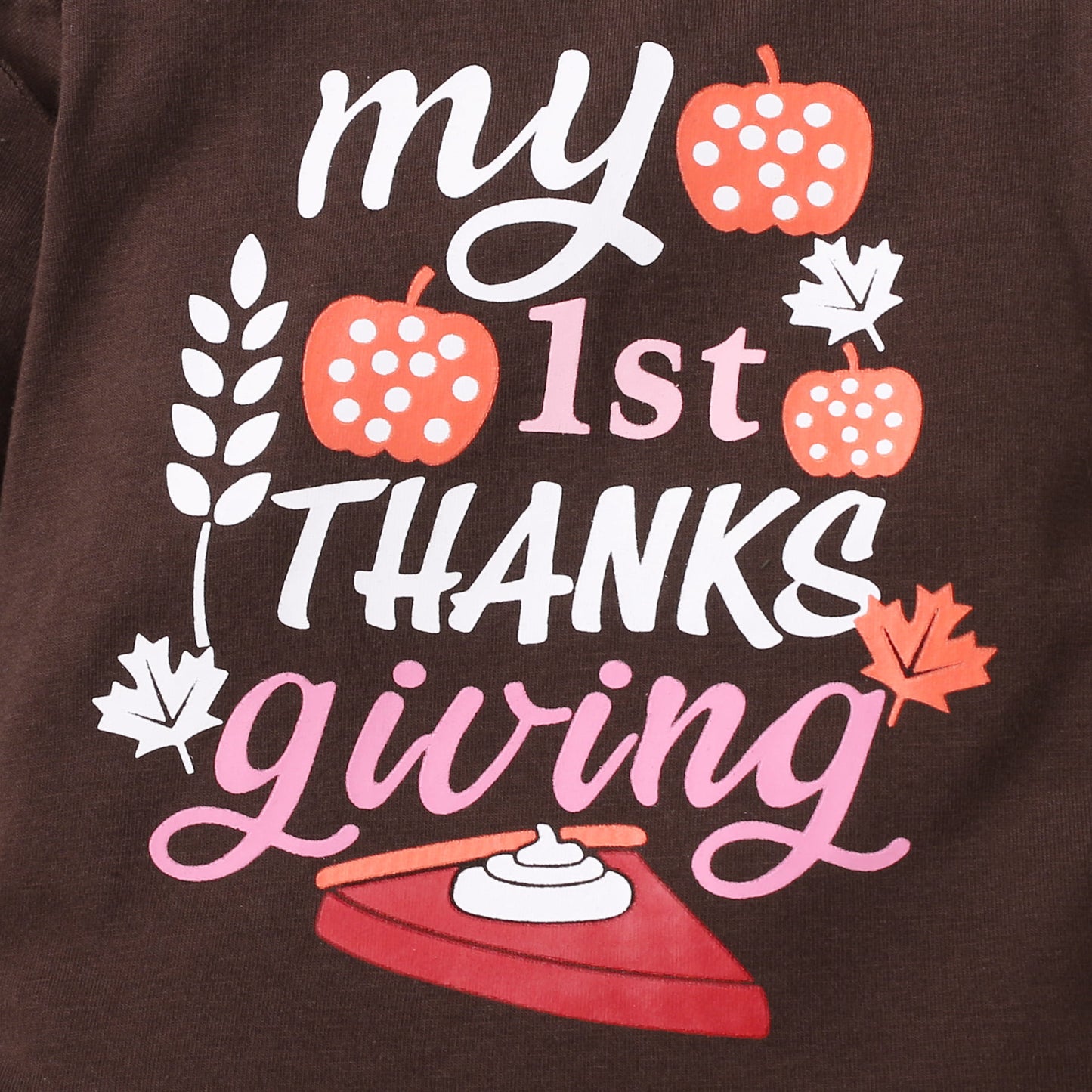 Girl's Infant/Toddler MY 1ST THANKSGIVING Graphic Bodysuit and Pants Set