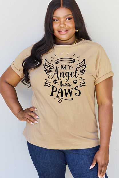 Women's MY ANGEL HAS PAWS Graphic T-Shirt