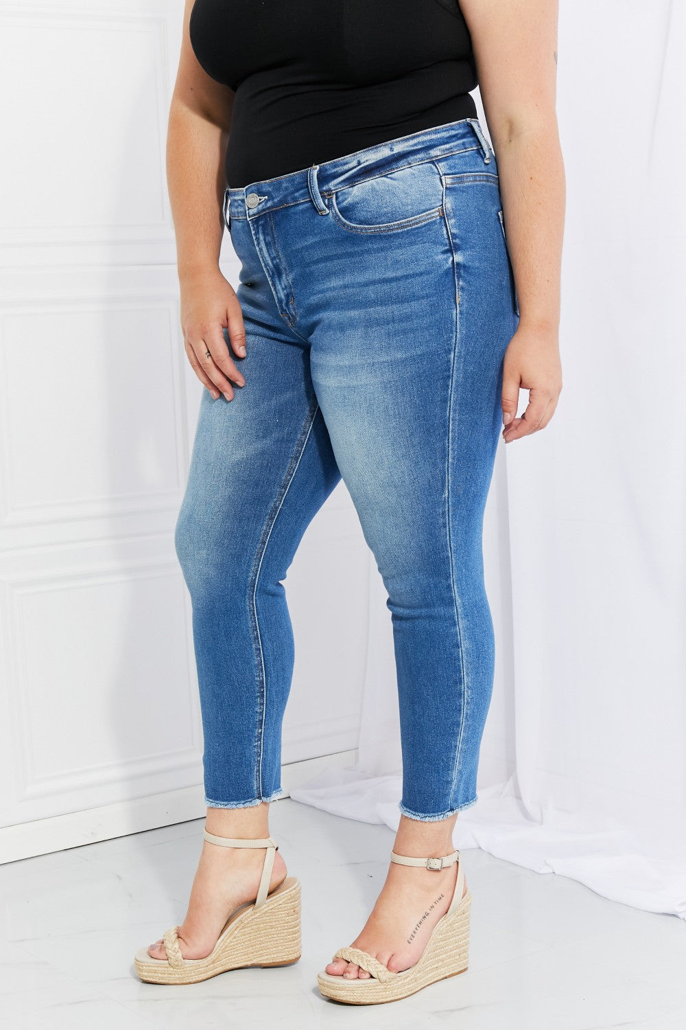 Women's Never Too Late Cropped Skinny Jeans