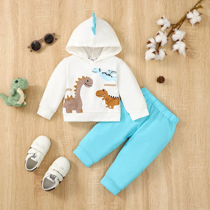 Boy's Infant/Toddler Dinosaur Graphic Hoodie and Pants Set