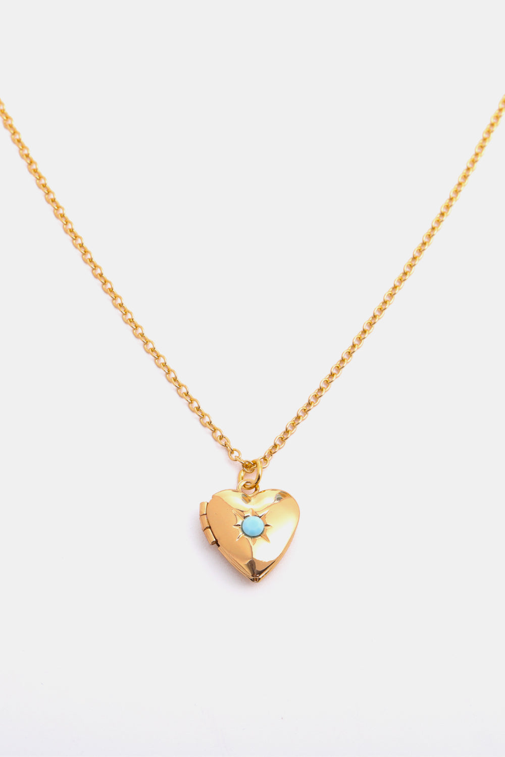 14K Gold-Plated Birthstone Heart Necklace