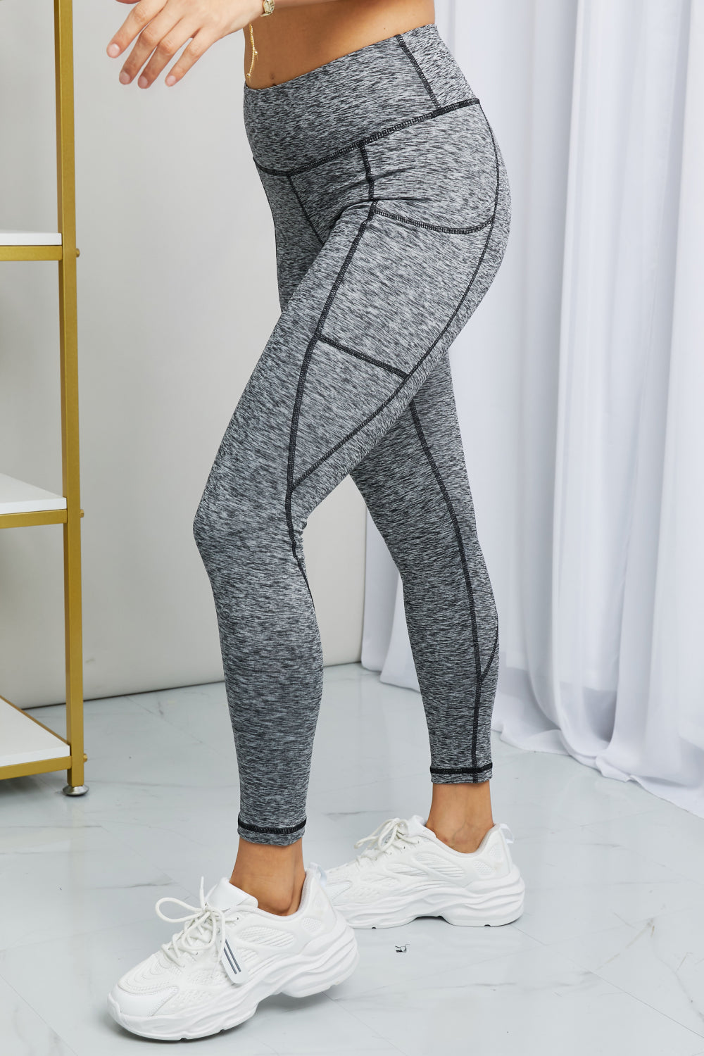 Women's Rae Mode Wide Waistband Yoga Leggings