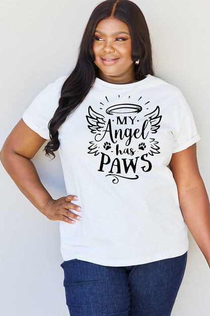 Women's MY ANGEL HAS PAWS Graphic T-Shirt