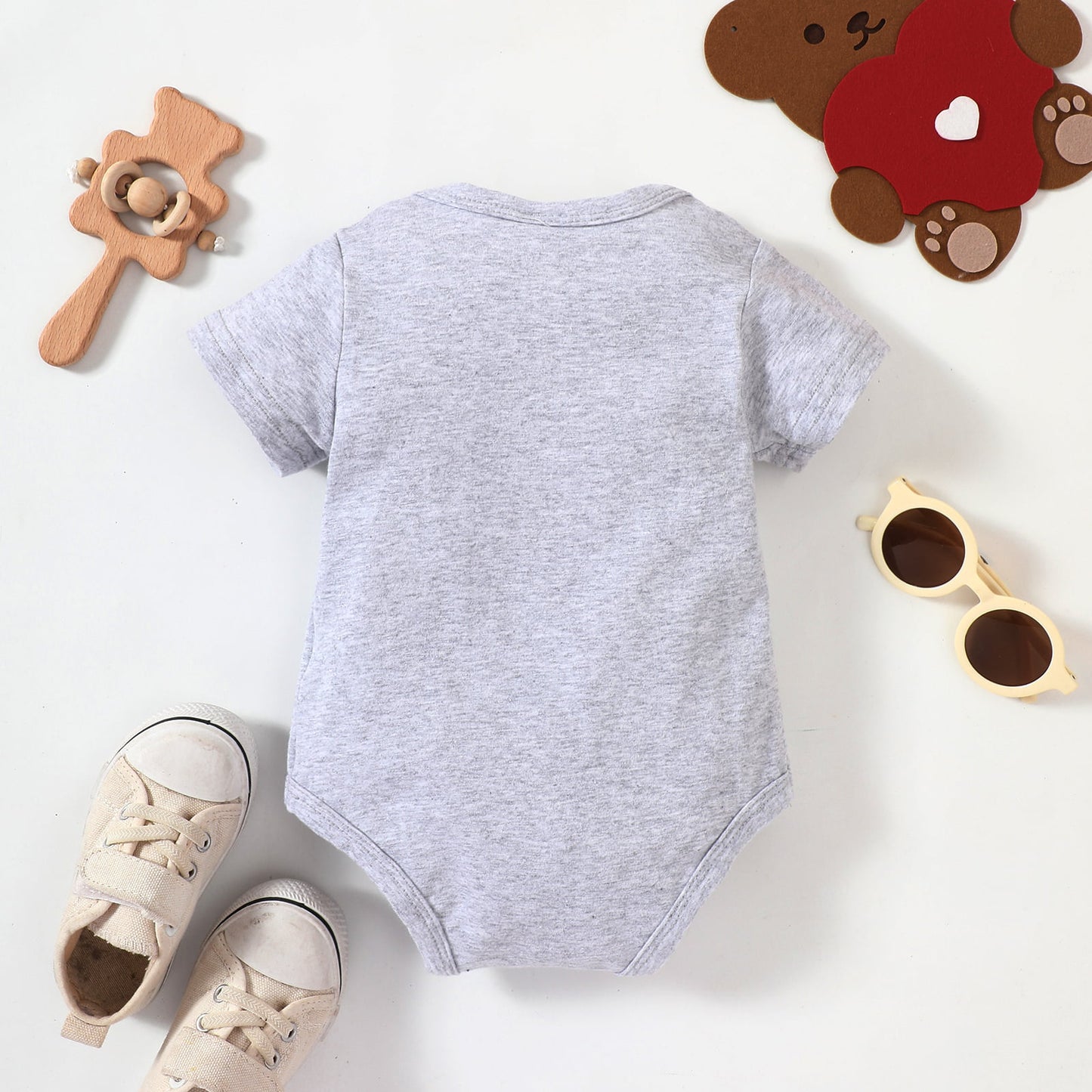 Unisex Infant/Toddler Bear Graphic Short Sleeve Bodysuit