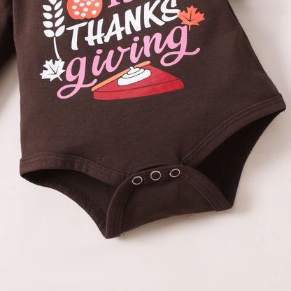 Girl's Infant/Toddler MY 1ST THANKSGIVING Graphic Bodysuit and Pants Set