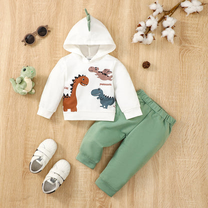 Boy's Infant/Toddler Dinosaur Graphic Hoodie and Pants Set