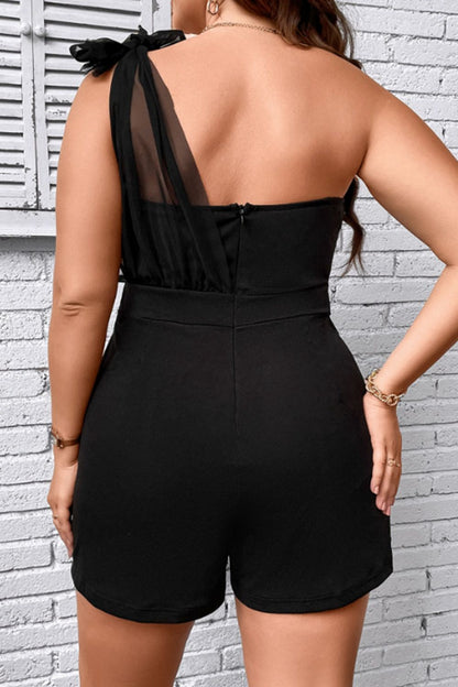 Women's Plus Size One-Shoulder Romper