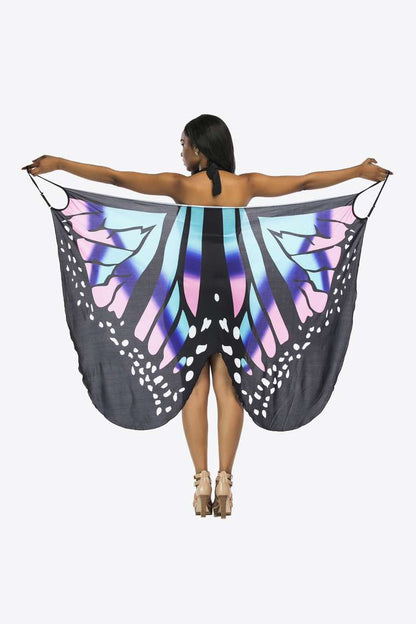 Women's Butterfly Spaghetti Strap Bathing Suit Cover