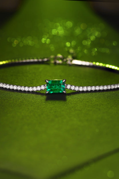 Adored 1 Carat Lab-Grown Emerald Bracelet