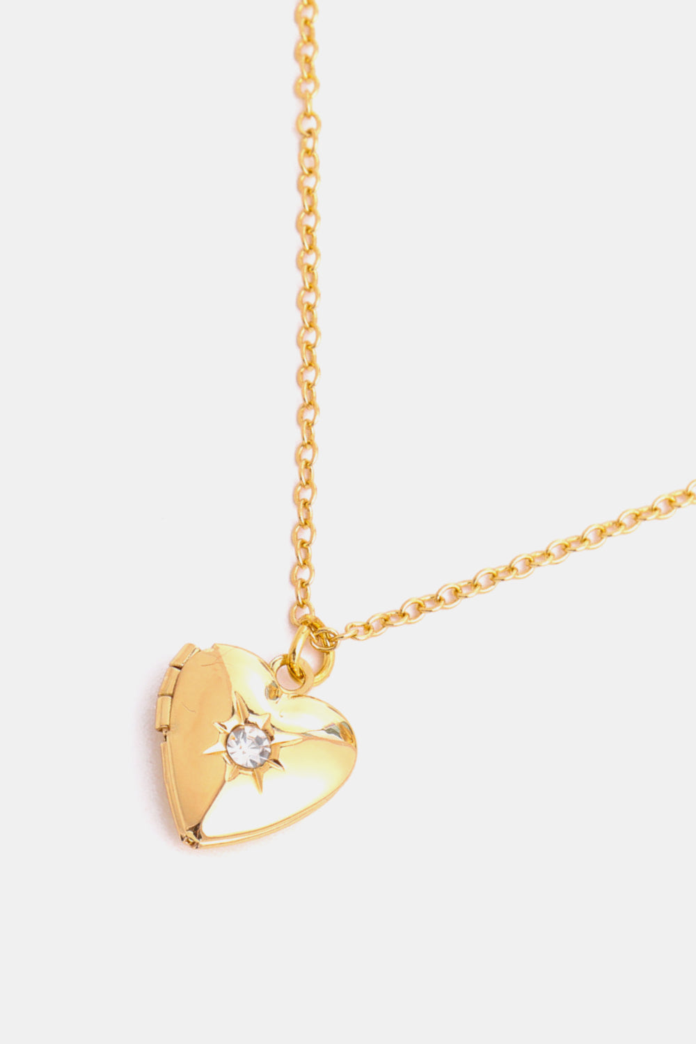 14K Gold-Plated Birthstone Heart Necklace