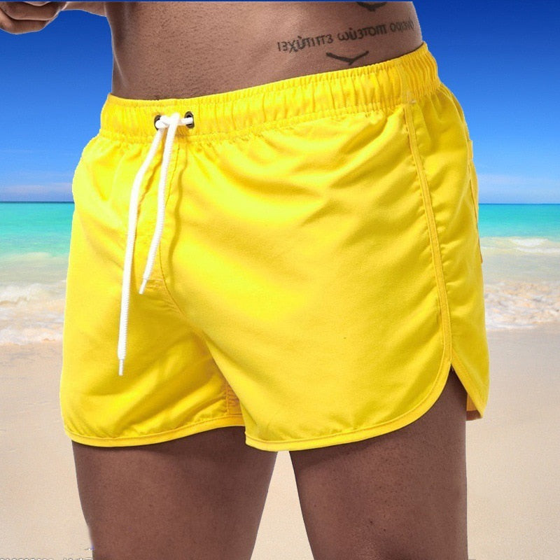 Men's Solid Color Swimming Trunks