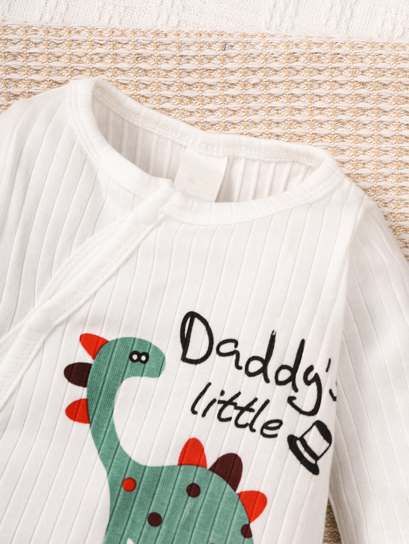 Infant Boy's DADDY'S LITTLE MAN Dinosaur Graphic Jumpsuit
