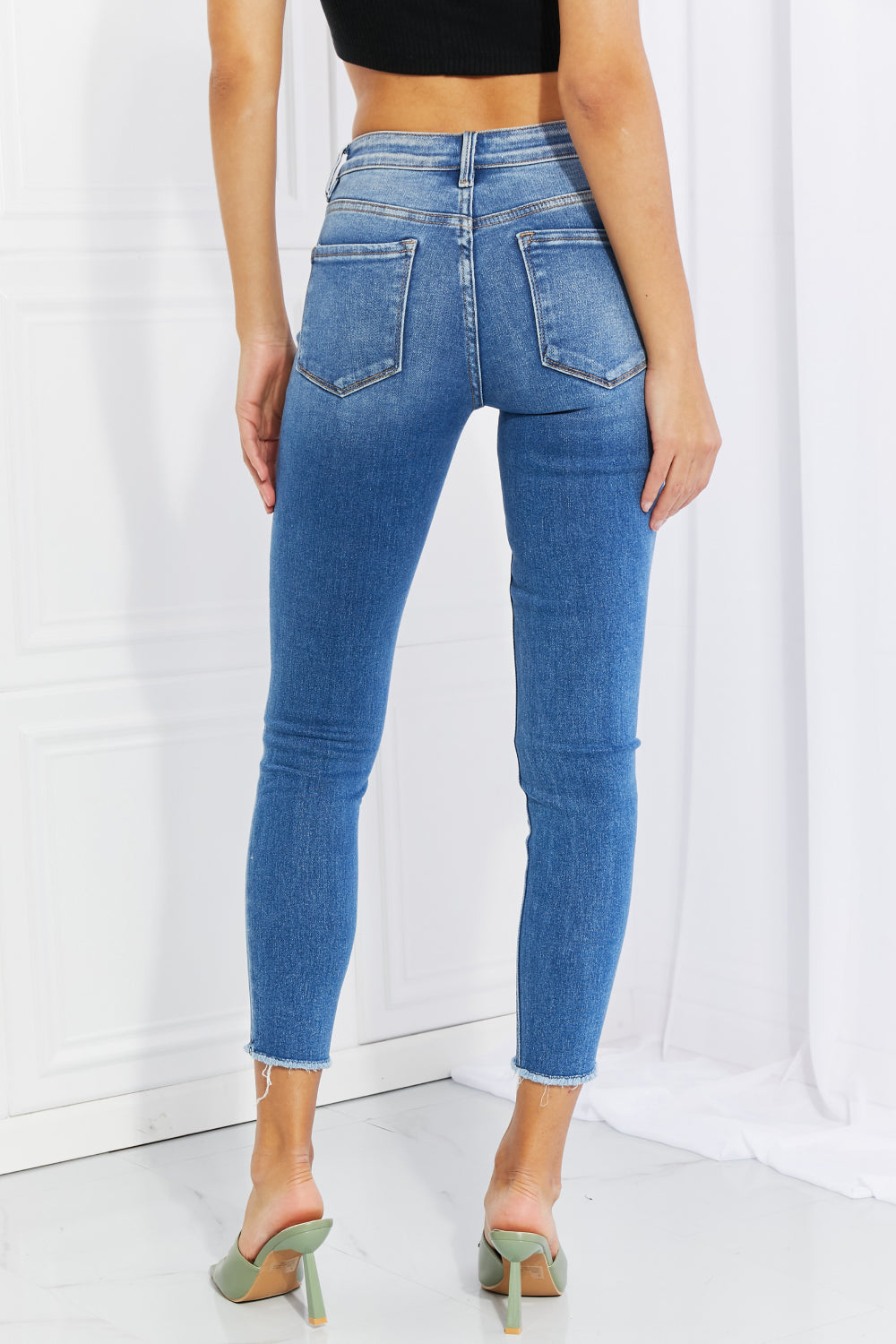 Women's Never Too Late Cropped Skinny Jeans