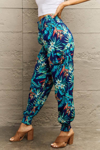 Women's Plant Print Joggers