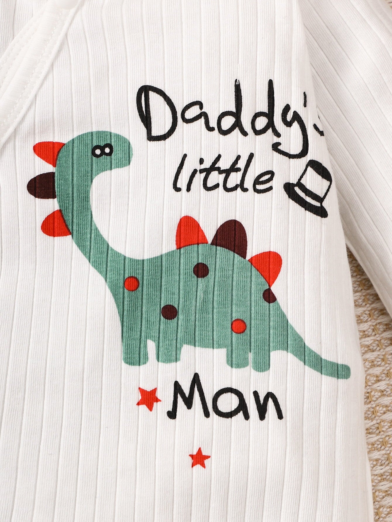 Infant Boy's DADDY'S LITTLE MAN Dinosaur Graphic Jumpsuit