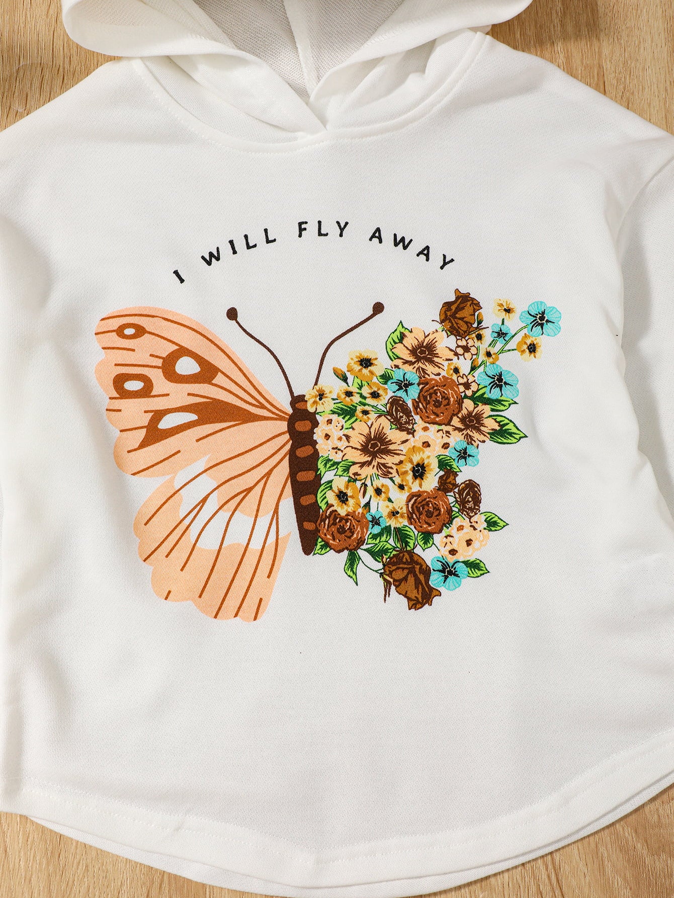 Girl's I WILL FLY AWAY Graphic Hoodie and Joggers Set