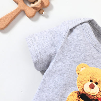 Unisex Infant/Toddler Bear Graphic Short Sleeve Bodysuit