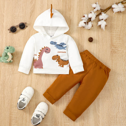 Boy's Infant/Toddler Dinosaur Graphic Hoodie and Pants Set